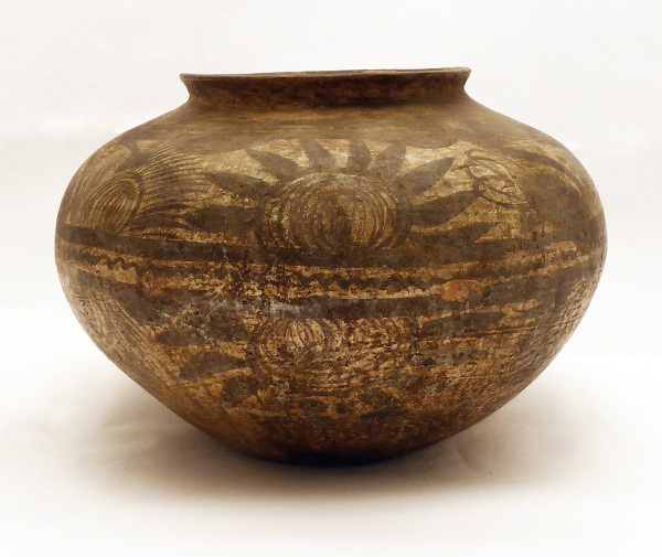 Early Pottery Olla with Sun
