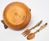 G. Lucien Bouchard Folk Art Trout Salad Bowl - 3