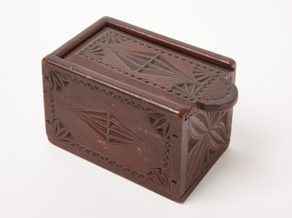 Chip-Carved Box and Chrome Yellow Spice Canister