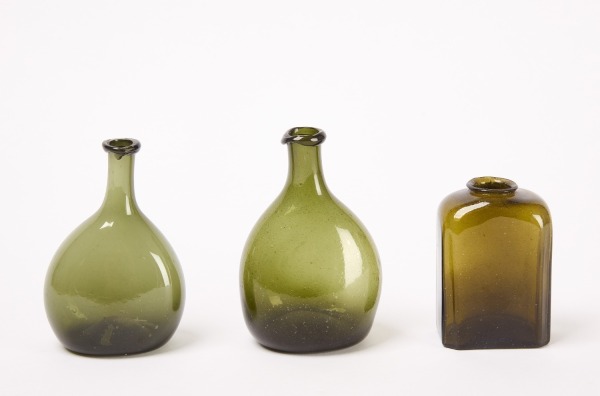 Two Chestnut Bottles and a Snuff Bottle