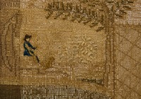 Needlework Picture - Girl with Sheep - 2