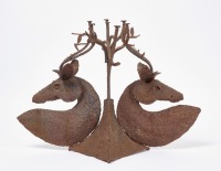 Brutalist Iron Stag Cocktail Table - 2