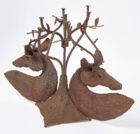 Brutalist Iron Stag Cocktail Table - 3