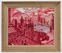 S. B. Weitz - Pink Cityscape