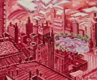 S. B. Weitz - Pink Cityscape - 2
