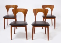 Four Koefoeds Hornslet Mid-Century Modern Side Chairs