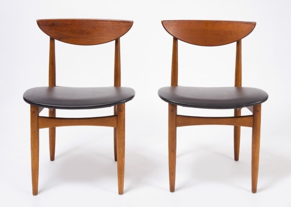Pair Mid-Century Modern Teak Dining Chairs