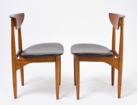 Pair Mid-Century Modern Teak Dining Chairs - 2