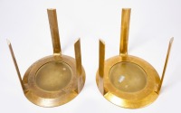 Pair of Round Gilt End Tables - 4