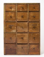 Early Fifteen-Drawer Storage Bin