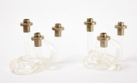 Pair of Dorothy Thorpe Lucite Candle Holders