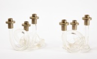 Pair of Dorothy Thorpe Lucite Candle Holders - 3
