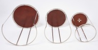 Theodore Alexandre - Set of Three Stacking Chrome and Hide Tables - 5
