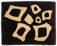 Modern Black and White Abstract Carpet