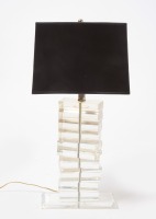 Stacked Lucite Table Lamp