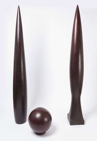 Enrico Pinardi - Wood Sphere and Pair of Spires
