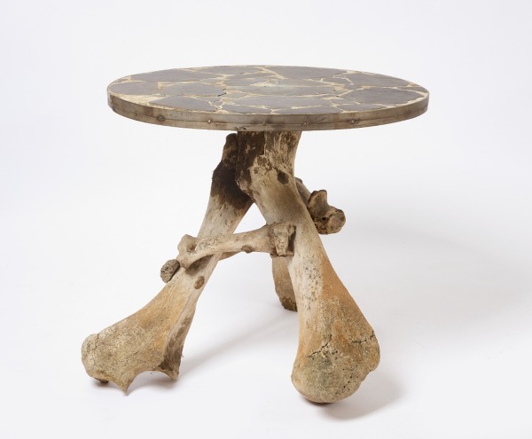 Bone Legged Table With Slate Mosaic Top