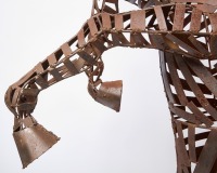 Over-Life-Size Rearing Horse Sculpture - 5