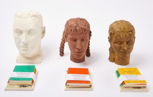 Three Pottery Heads by Marie Zoe Greene-Mercier
