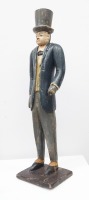 Carved Wood Gentleman with Top Hat