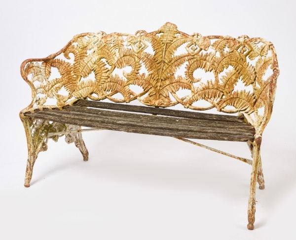 Garden Iron Fern Bench