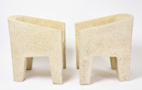 Contemporary Resin Chairs with Barrel Stool - 2