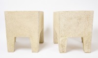 Contemporary Resin Chairs with Barrel Stool - 3