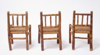 Three Rustic Child's Chairs - 3