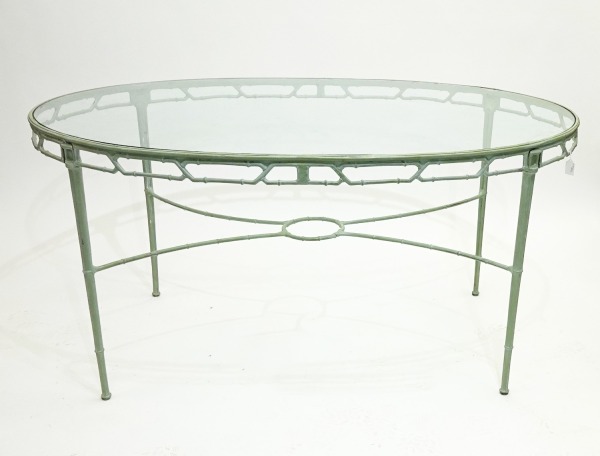 Brown Jordan Faux Bamboo Outdoor Dining Table