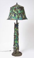 Bronze and Leaded Glass Floor Lamp - 6