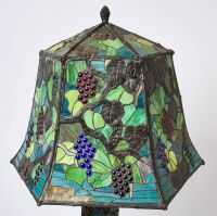 Bronze and Leaded Glass Floor Lamp - 8