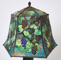 Bronze and Leaded Glass Floor Lamp - 3