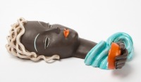Goldscheider- Art Deco Ceramic Head with White Curls - 2