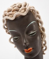 Goldscheider- Art Deco Ceramic Head with White Curls - 3