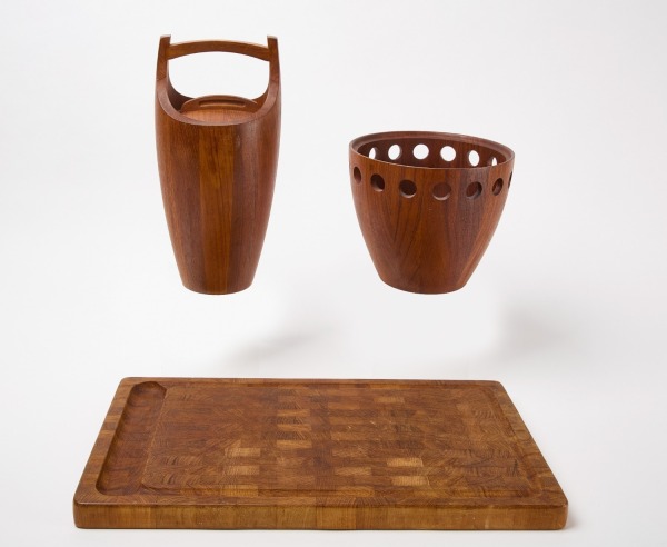 Dansk Salad Bowl, Ice Bucket, and Cutting Board