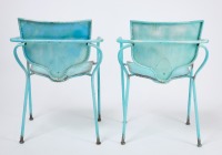 Pair of Modern Outdoor Painted Metal Chairs - 3