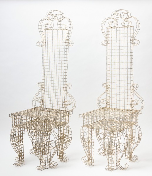 Pair of Chair-Form Topiaries