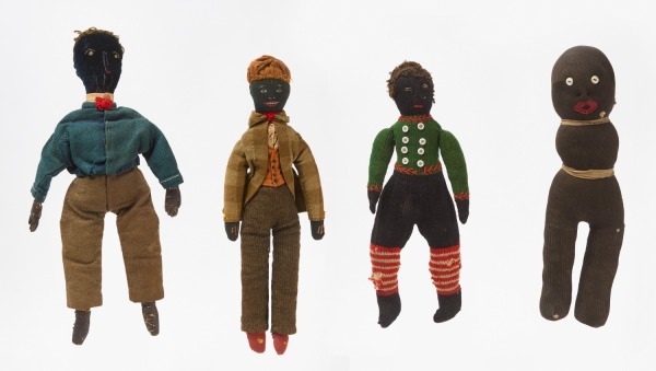 Group of Four Black Rag Dolls