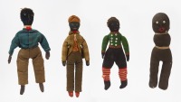 Group of Four Black Rag Dolls