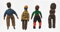 Group of Four Black Rag Dolls - 4