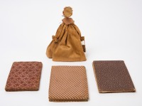 Three Fabric Covered Books and Clay-Pipe Doll - 3