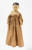 Painted Wooden Doll with Original Clothing