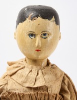 Painted Wooden Doll with Original Clothing - 2