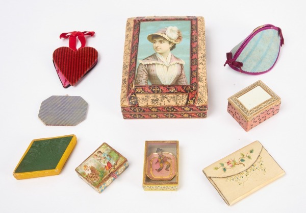Group of Trinket Boxes, Sewing Kits and a Victorian Mourning Kit