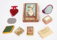 Group of Trinket Boxes, Sewing Kits and a Victorian Mourning Kit