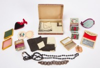 Group of Trinket Boxes, Sewing Kits and a Victorian Mourning Kit - 2
