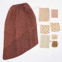 Group of Early Fabric Pouches - 3