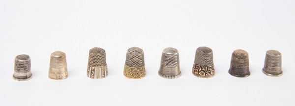 Group of Sterling Sewing Thimbles