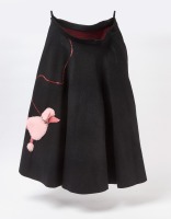 Girls' Rockabilly Poodle Appliqu&eacute; Circle Skirt