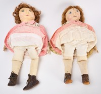 Pair of Rag Dolls with Windsor Bench - 8